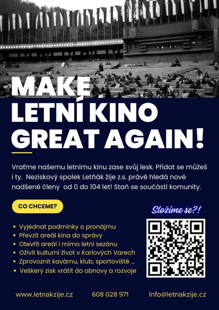 Leták s QR kodem pro příspěvek spolku